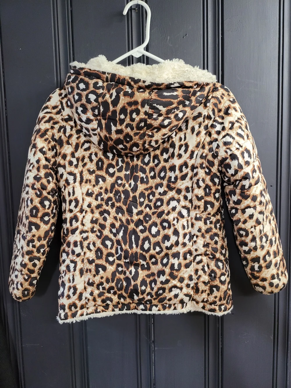 Leopard Print Reversible Coat